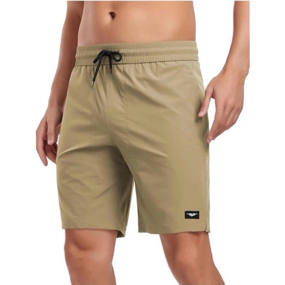 Men's Tan Swim Board Shorts